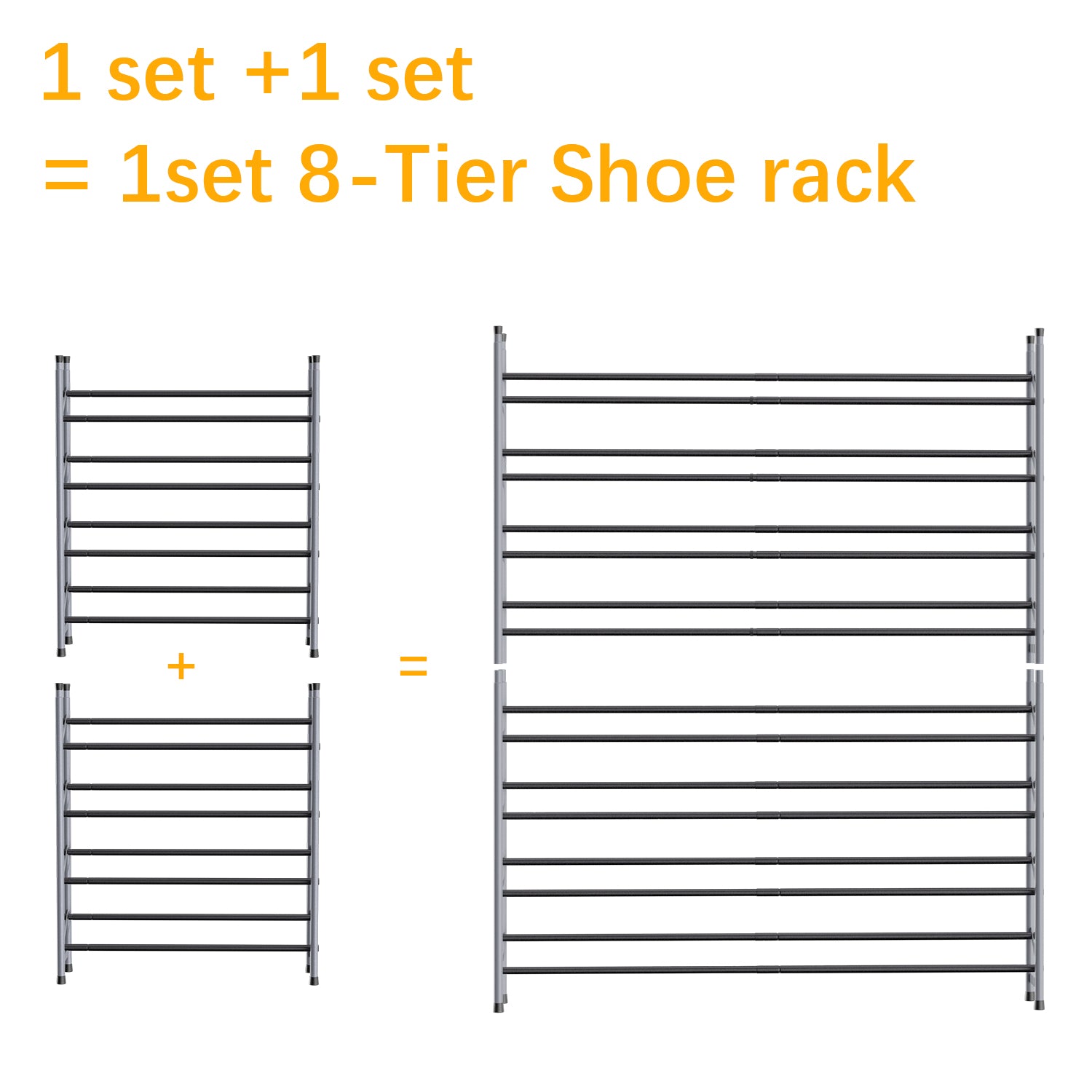 4-Tier Stackable Shoe Rack