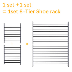 4-Tier Stackable Shoe Rack