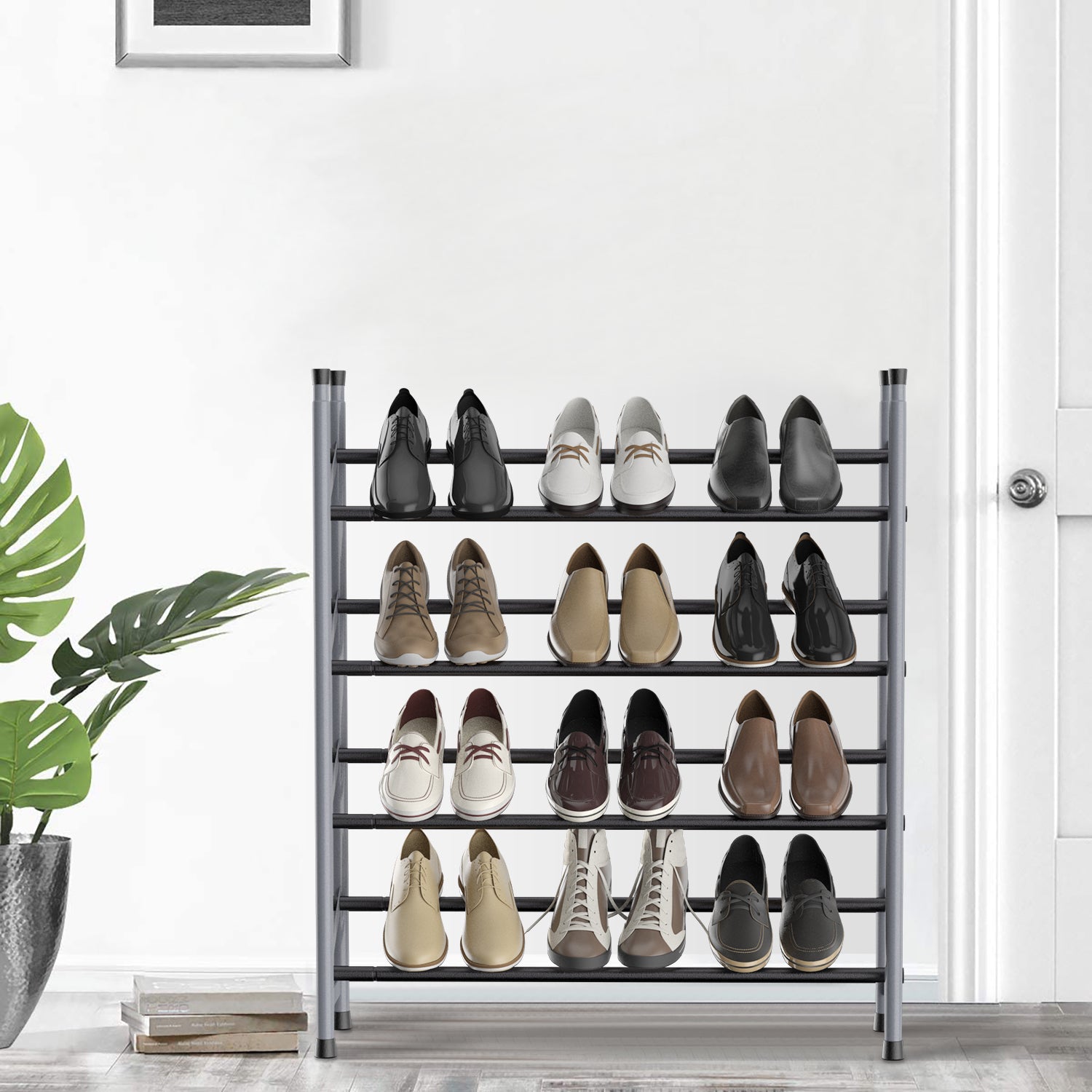 4-Tier Stackable Shoe Rack