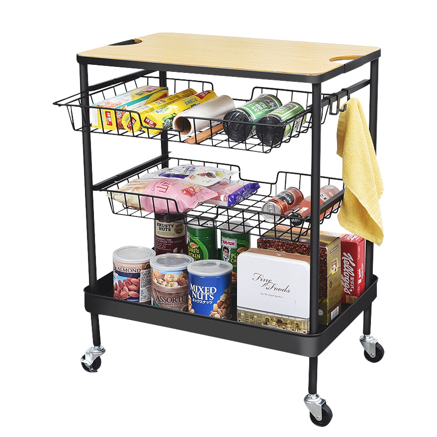 4-Tier Kitchen Trolley Cart