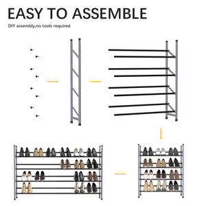 4-Tier Stackable Shoe Rack