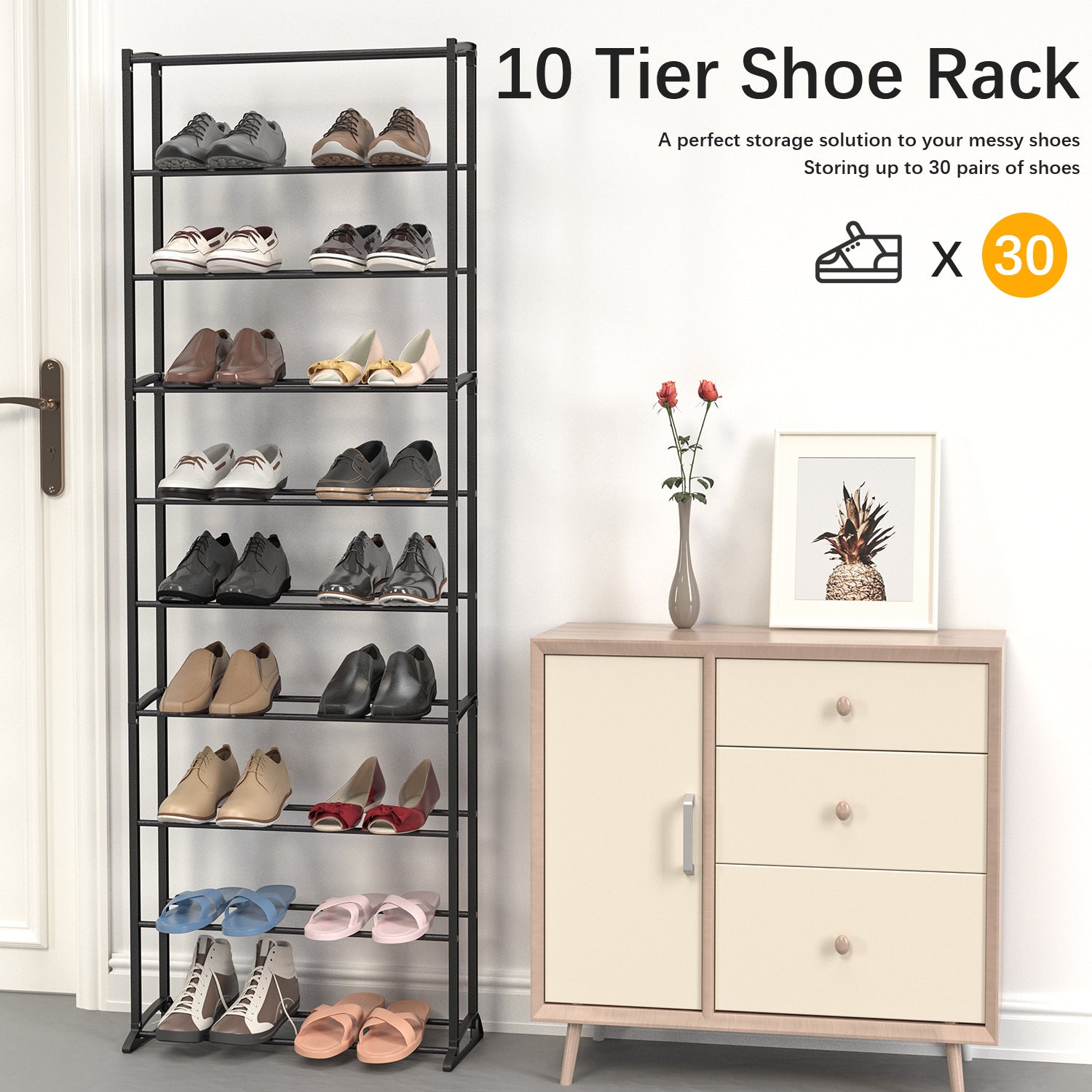 10-Tier Shoe Rack