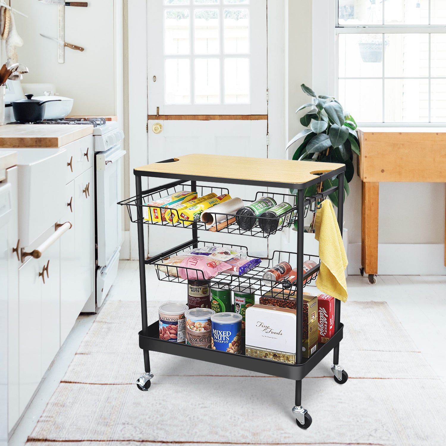 4-Tier Kitchen Trolley Cart