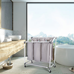 3-Section Laundry Sorter Basket